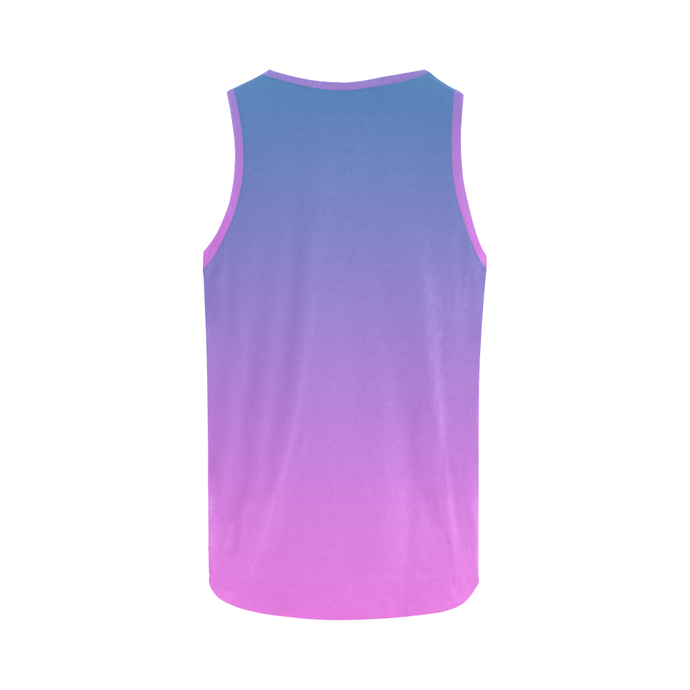 Pink blue Ombre All Over Print Tank Top for Women (Model T43)