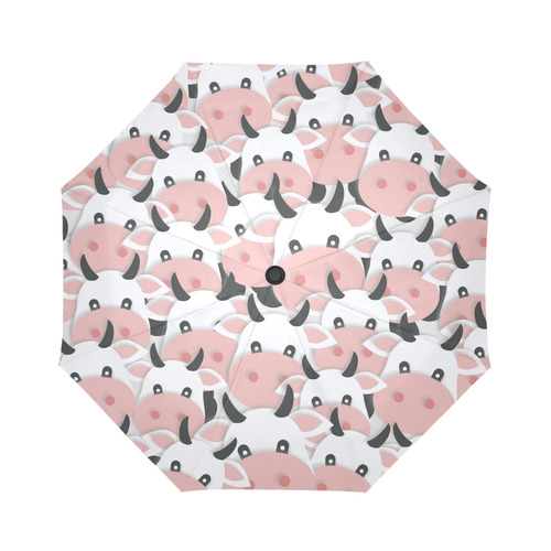 Herd of Cartoon Cows Auto-Foldable Umbrella (Model U04)
