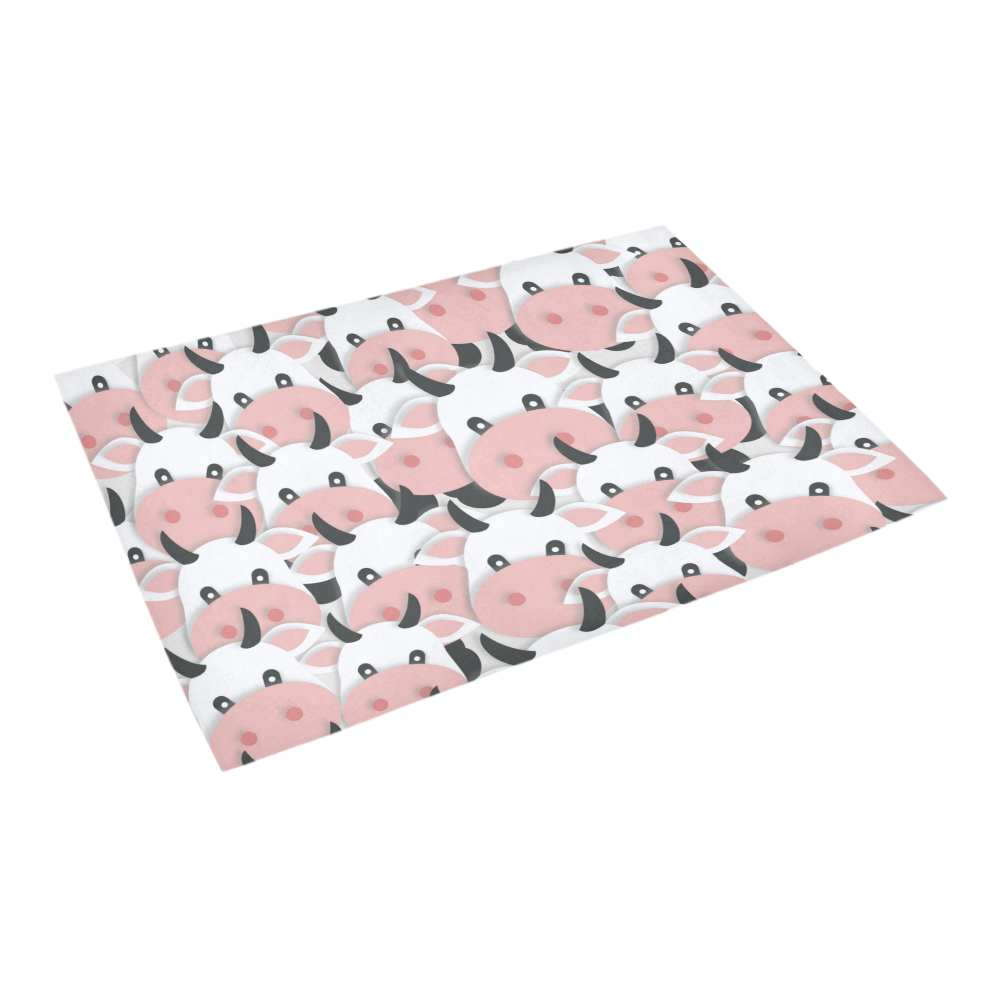 Herd of Cartoon Cows Azalea Doormat 24" x 16" (Sponge Material)