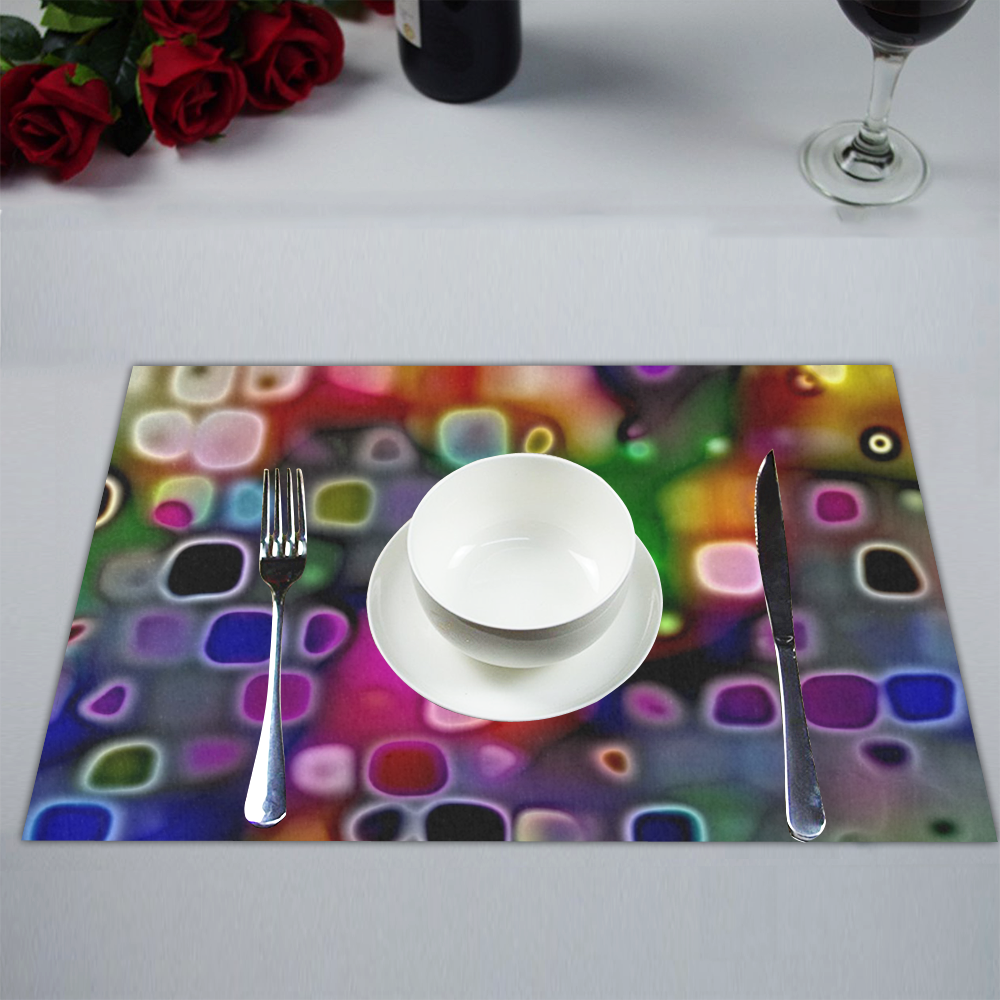 psychedelic lights 2 by JamColors Placemat 14’’ x 19’’ (Set of 4)