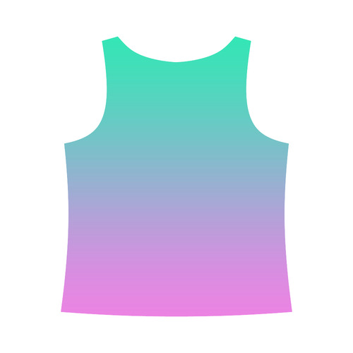 Pink , blue , turquoise Ombre All Over Print Tank Top for Women (Model T43)