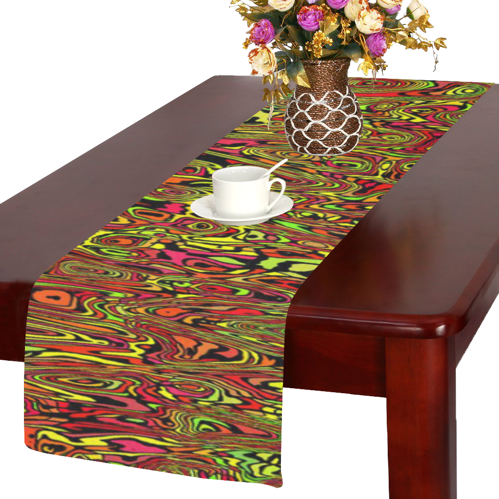 modern abstract 45C by JamColors Table Runner 14x72 inch