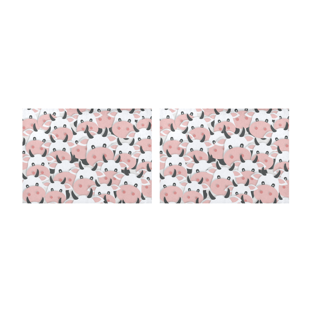 Herd of Cartoon Cows Placemat 14’’ x 19’’ (Set of 2)
