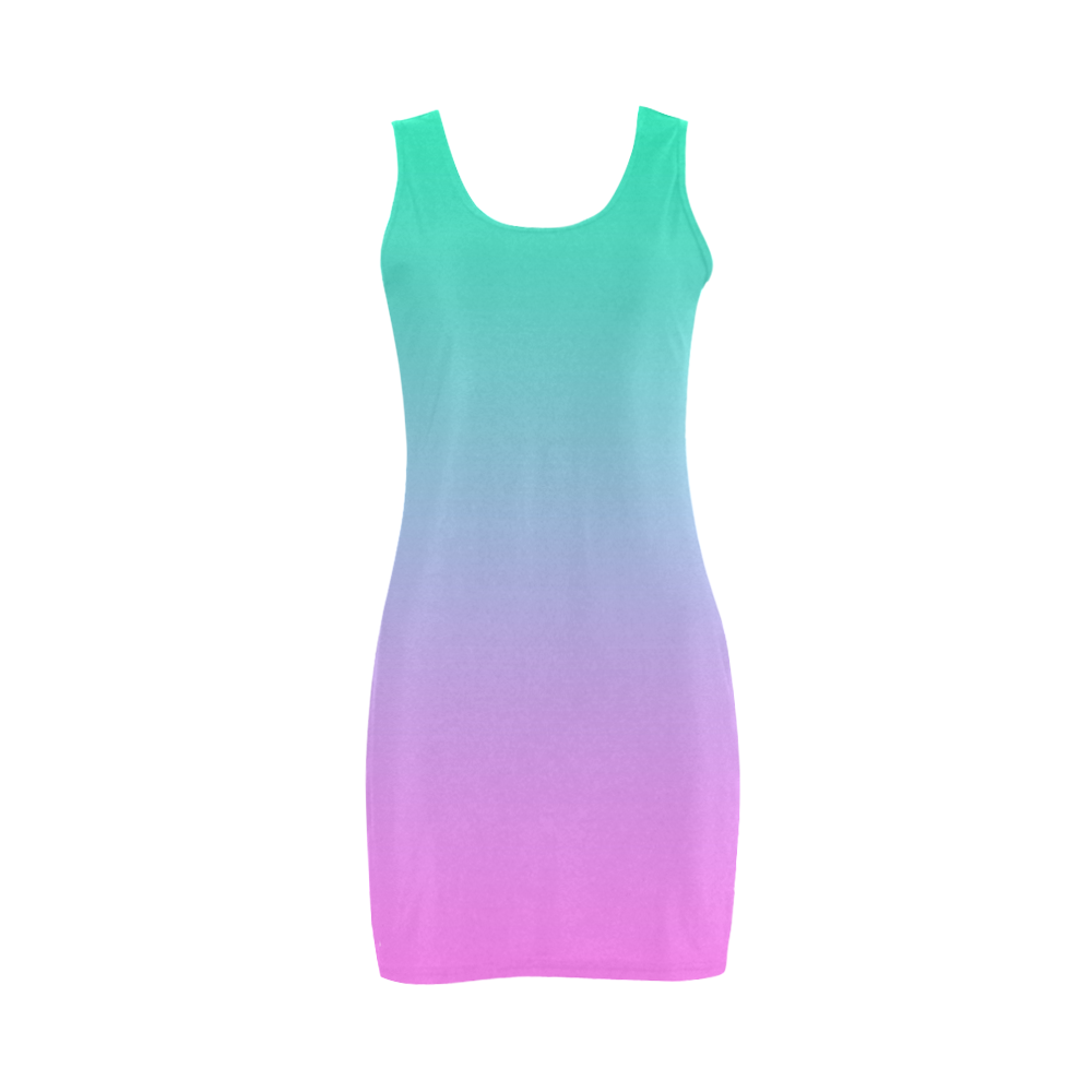 Pink , blue , turquoise Ombre Medea Vest Dress (Model D06)