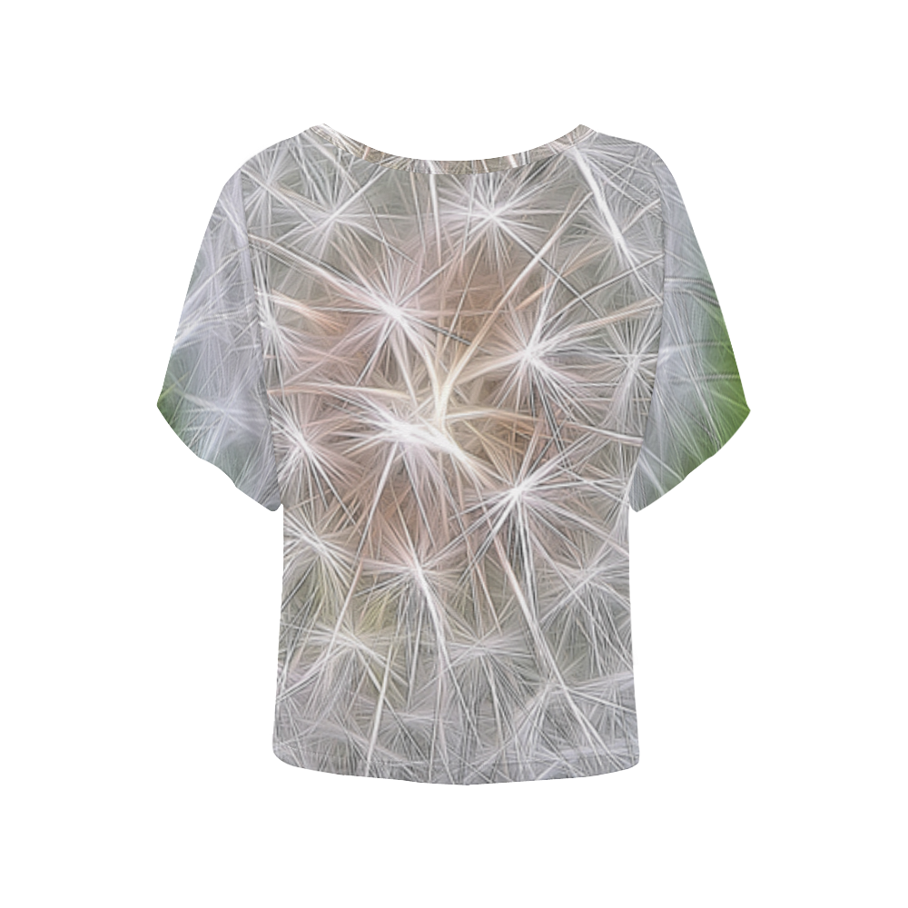 Dandelion Tangle FX Women's Batwing-Sleeved Blouse T shirt (Model T44)