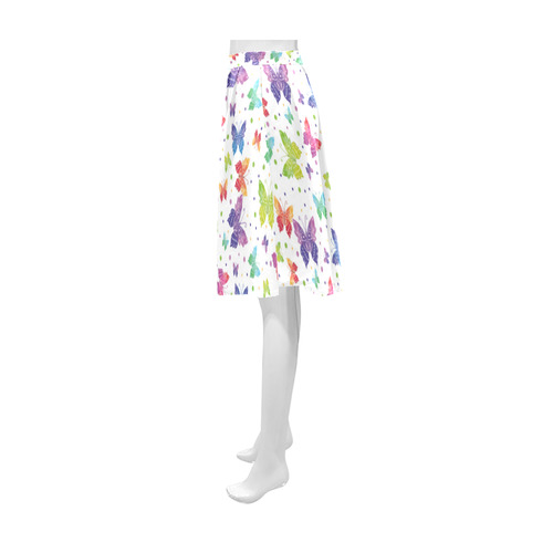 Colorful Butterflies Athena Women's Short Skirt (Model D15)