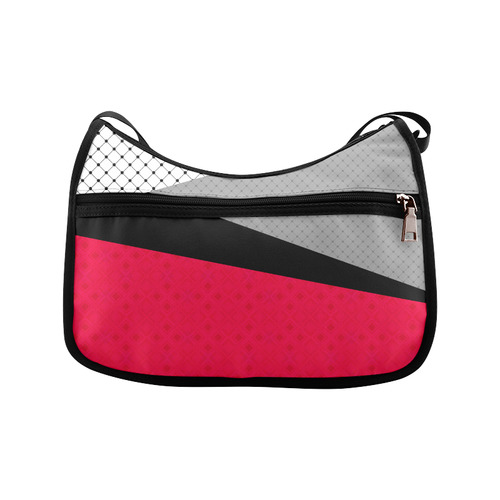 Red gray black patchwork Crossbody Bags (Model 1616)