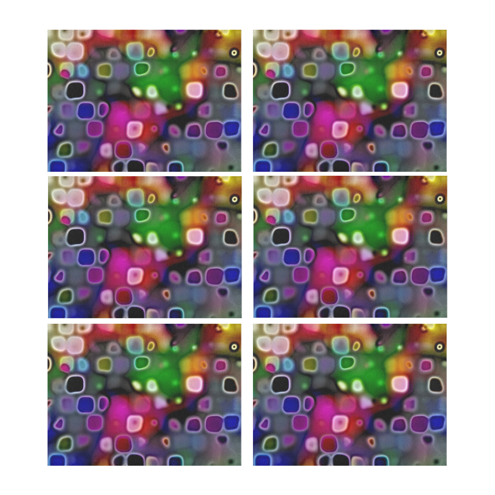 psychedelic lights 2 by JamColors Placemat 14’’ x 19’’ (Set of 6)