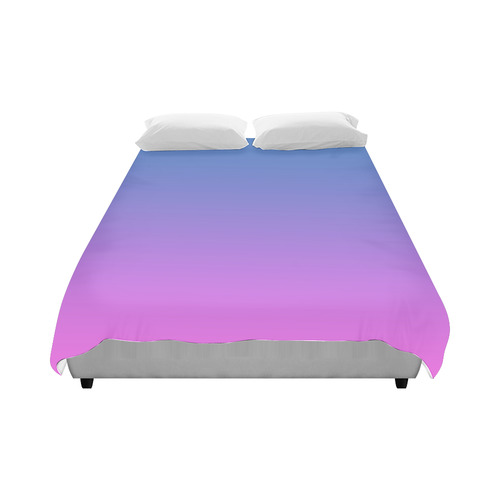 Pink blue Ombre Duvet Cover 86"x70" ( All-over-print)