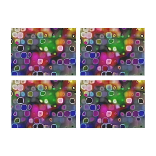 psychedelic lights 2 by JamColors Placemat 14’’ x 19’’ (Set of 4)