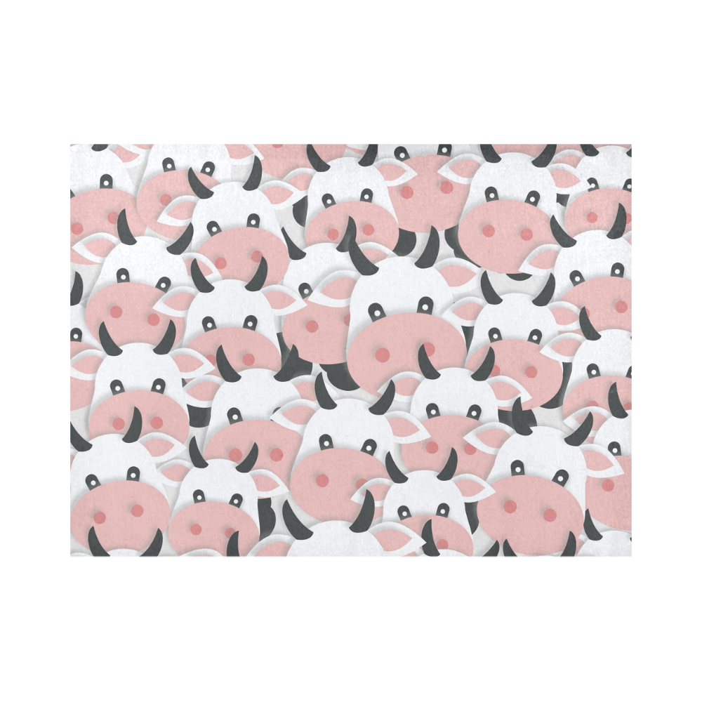 Herd of Cartoon Cows Placemat 14’’ x 19’’ (Set of 4)