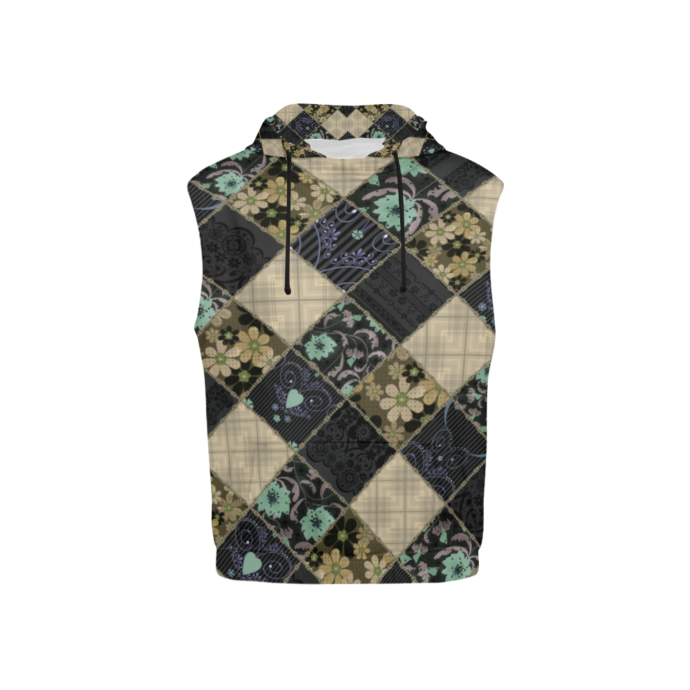 Ethnic patchwork 1 All Over Print Sleeveless Hoodie for Kid (Model H15)