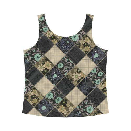 Ethnic patchwork 1 All Over Print Tank Top for Women (Model T43)