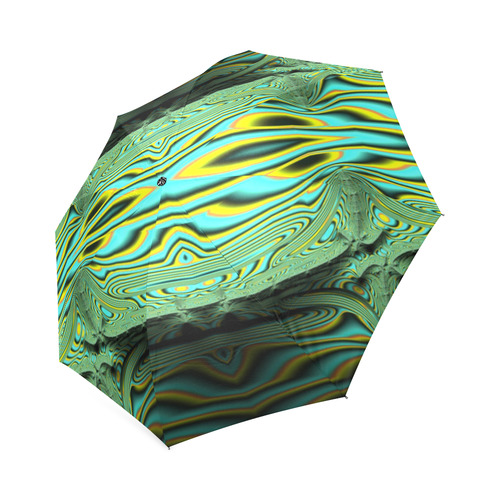 River Borne Sunlight and Shadows Fractal Abstract Foldable Umbrella (Model U01)