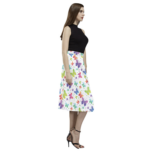 Colorful Butterflies Aoede Crepe Skirt (Model D16)