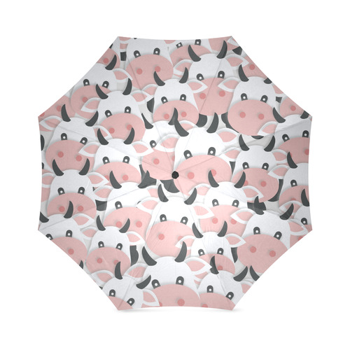 Herd of Cartoon Cows Foldable Umbrella (Model U01)