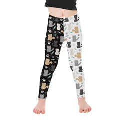 cat Kid's Ankle Length Leggings (Model L06)