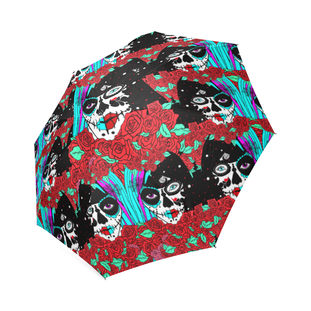 Identity crisis sugarskull- Day of the dead Foldable Umbrella (Model U01)