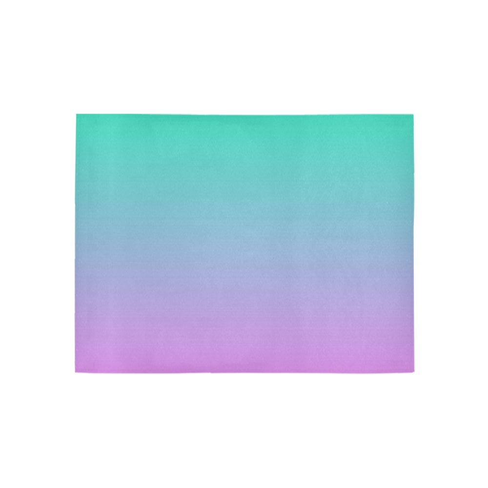 Pink , blue , turquoise Ombre Area Rug 5'3''x4'