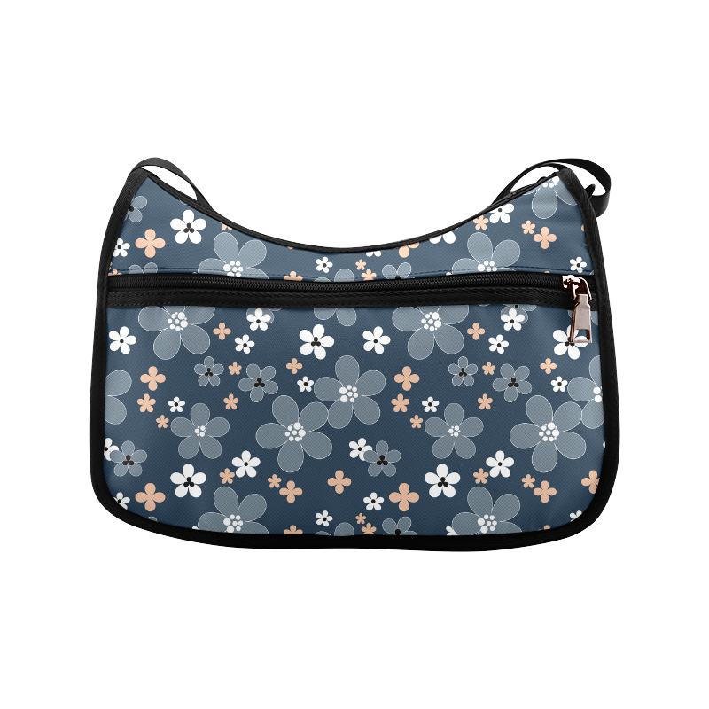 Blue floral pattern Crossbody Bags (Model 1616)