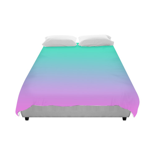 Pink , blue , turquoise Ombre Duvet Cover 86"x70" ( All-over-print)