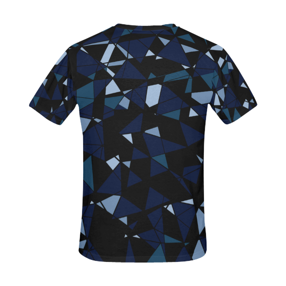 Blue All Over Print T-Shirt for Men (USA Size) (Model T40)