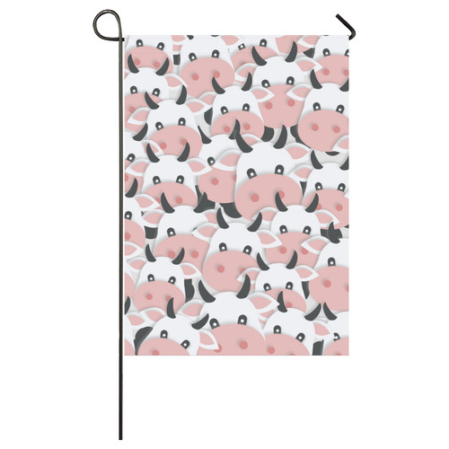 Herd of Cartoon Cows Garden Flag 28''x40'' （Without Flagpole）