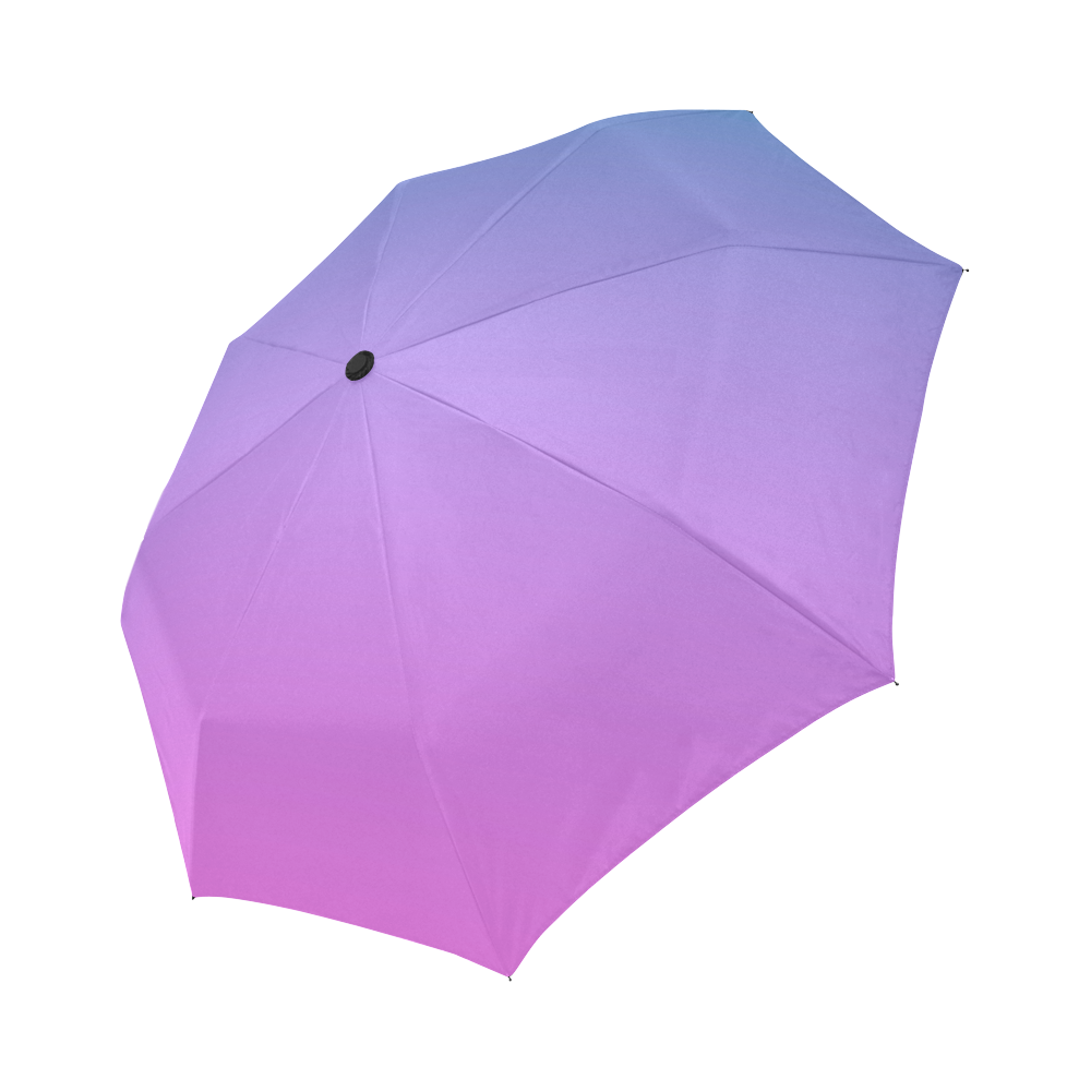 Pink blue Ombre Auto-Foldable Umbrella (Model U04)