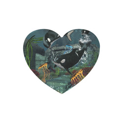 Amazing orcas Heart-shaped Mousepad