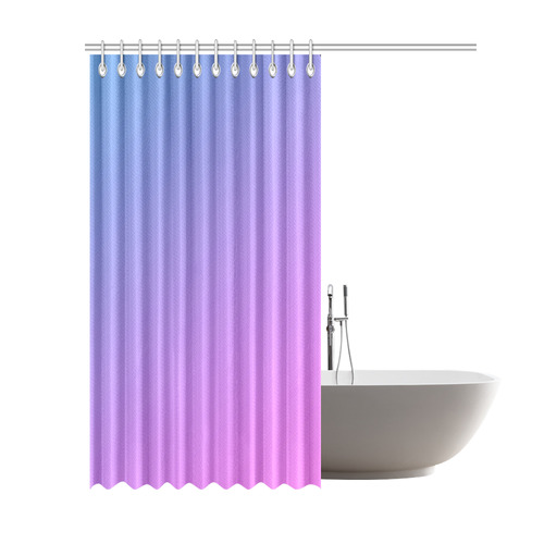 Pink blue Ombre Shower Curtain 69"x84"