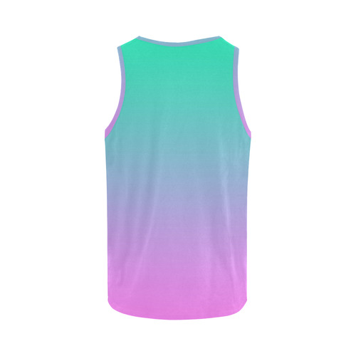 Pink , blue , turquoise Ombre All Over Print Tank Top for Women (Model T43)