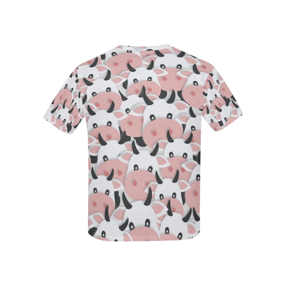 Herd of Cartoon Cows Kids' All Over Print T-shirt (USA Size) (Model T40)