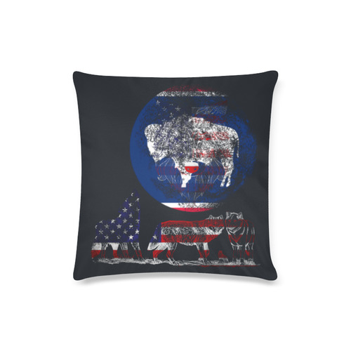 WOLF PACK WYOMING Custom Zippered Pillow Case 16"x16"(Twin Sides)
