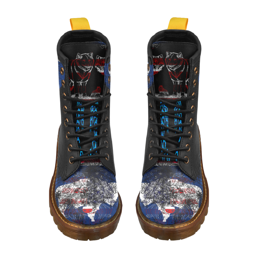 WOLF PACK WYOMING High Grade PU Leather Martin Boots For Men Model 402H