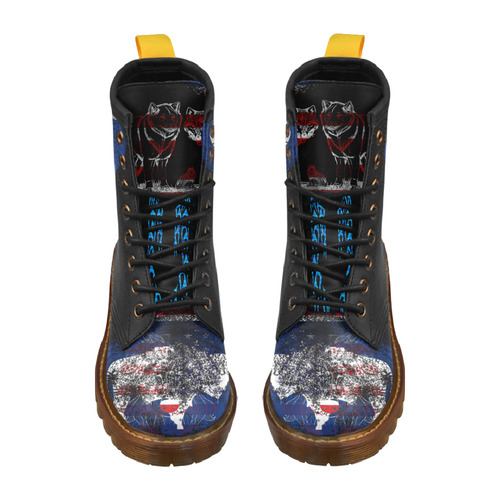 WOLF PACK WYOMING High Grade PU Leather Martin Boots For Men Model 402H