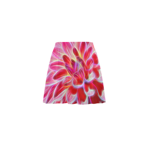 Pink Chrysanthemum Topaz Mini Skating Skirt (Model D36)