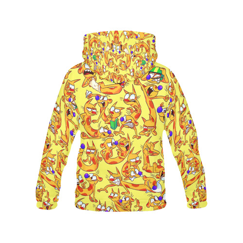 cat dog pattern All Over Print Hoodie for Women (USA Size) (Model H13)
