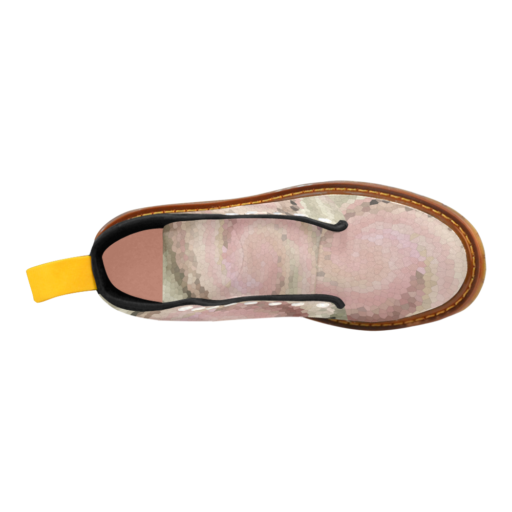 Beige pink mosaic Martin Boots For Women Model 1203H