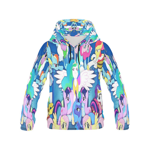 MLP pattern All Over Print Hoodie for Women (USA Size) (Model H13)