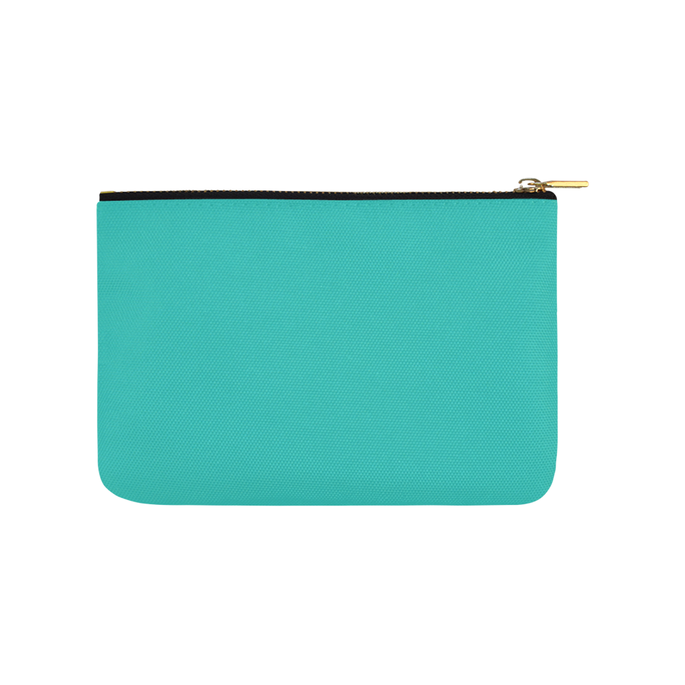 Designer Color Solid Turquoise Carry-All Pouch 9.5''x6''