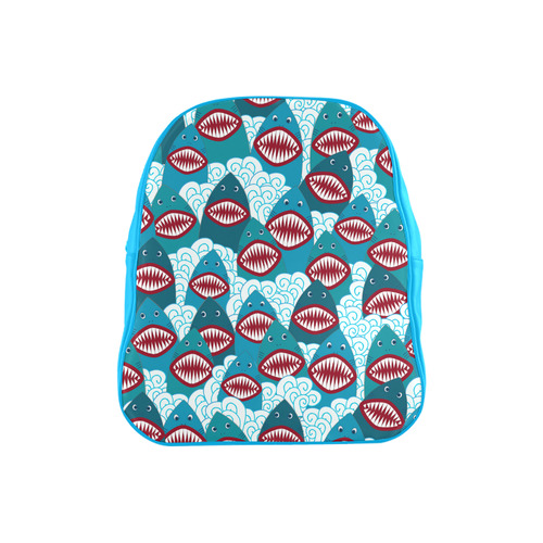 Angry Sharks School Backpack (Model 1601)(Small)