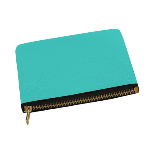 Designer Color Solid Turquoise Carry-All Pouch 12.5''x8.5''