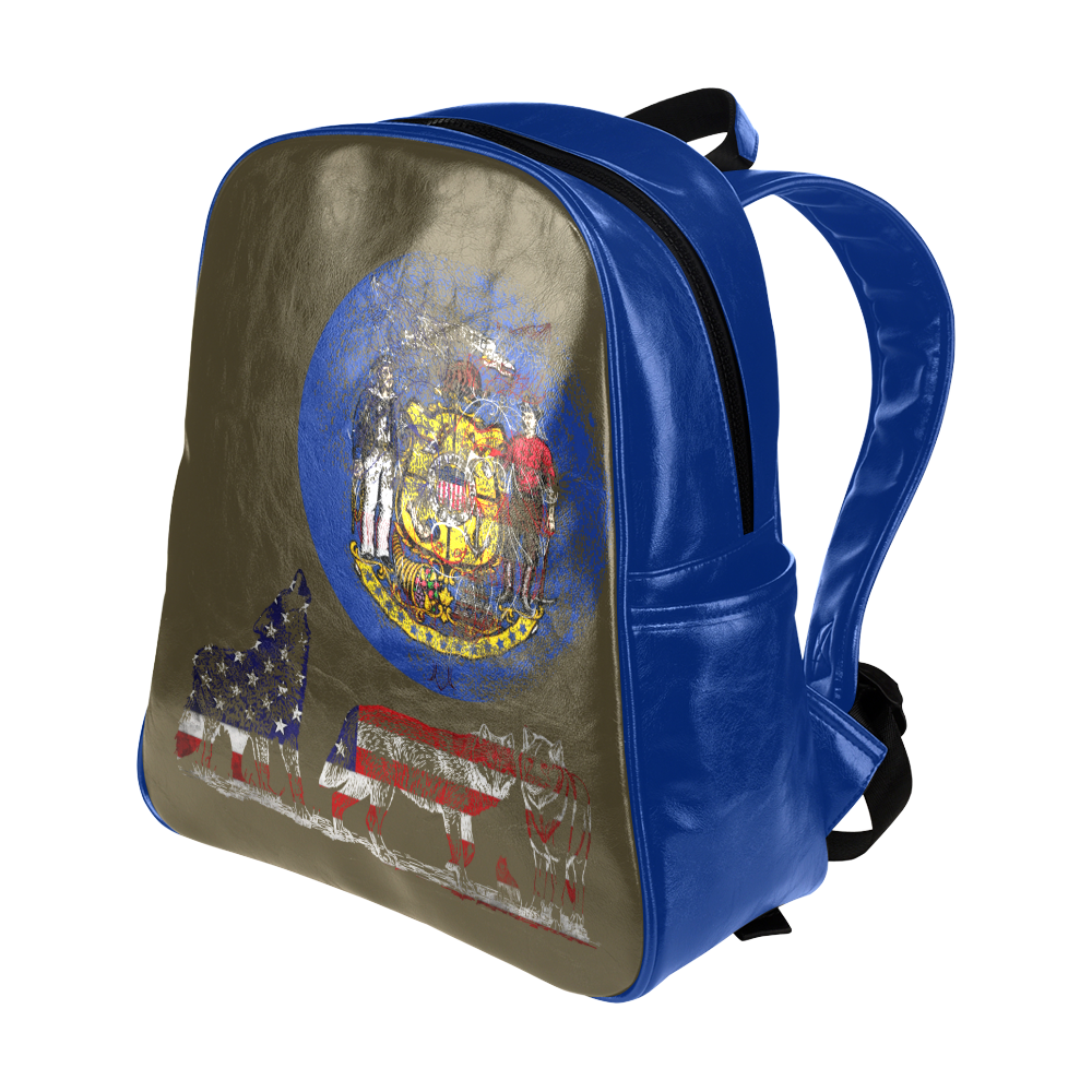 WOLF PACK WISCONSIN Multi-Pockets Backpack (Model 1636)