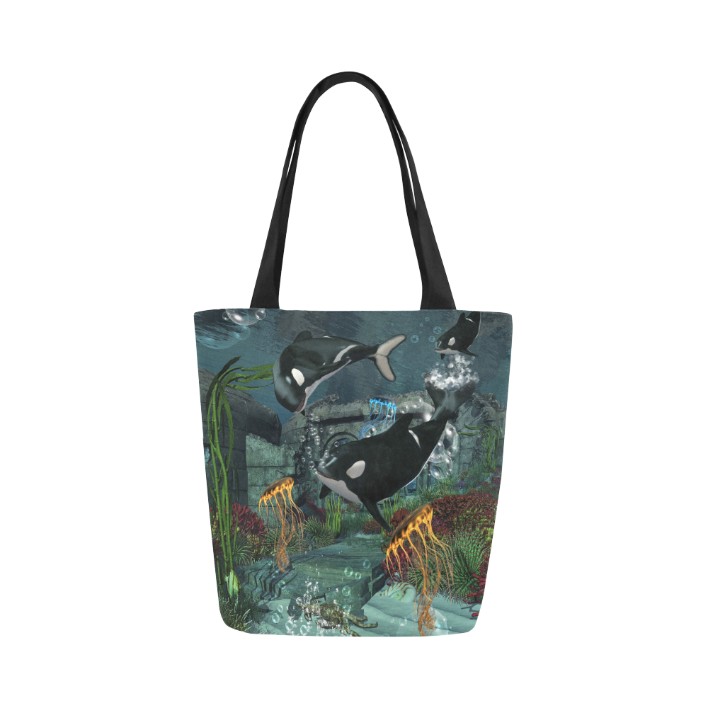 Amazing orcas Canvas Tote Bag (Model 1657)