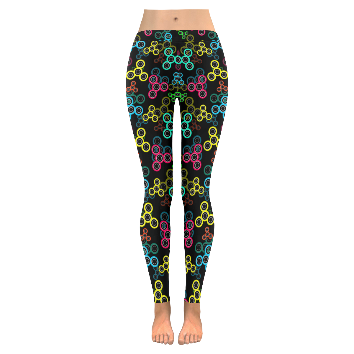 Spinner 2 Women's Low Rise Leggings (Invisible Stitch) (Model L05)