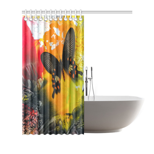 Butterfly shower curtain Shower Curtain 66"x72"