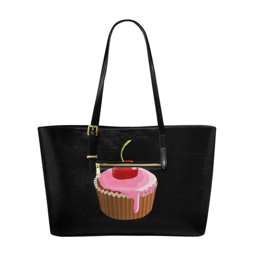 cherry cupcake Euramerican Tote Bag/Large (Model 1656)