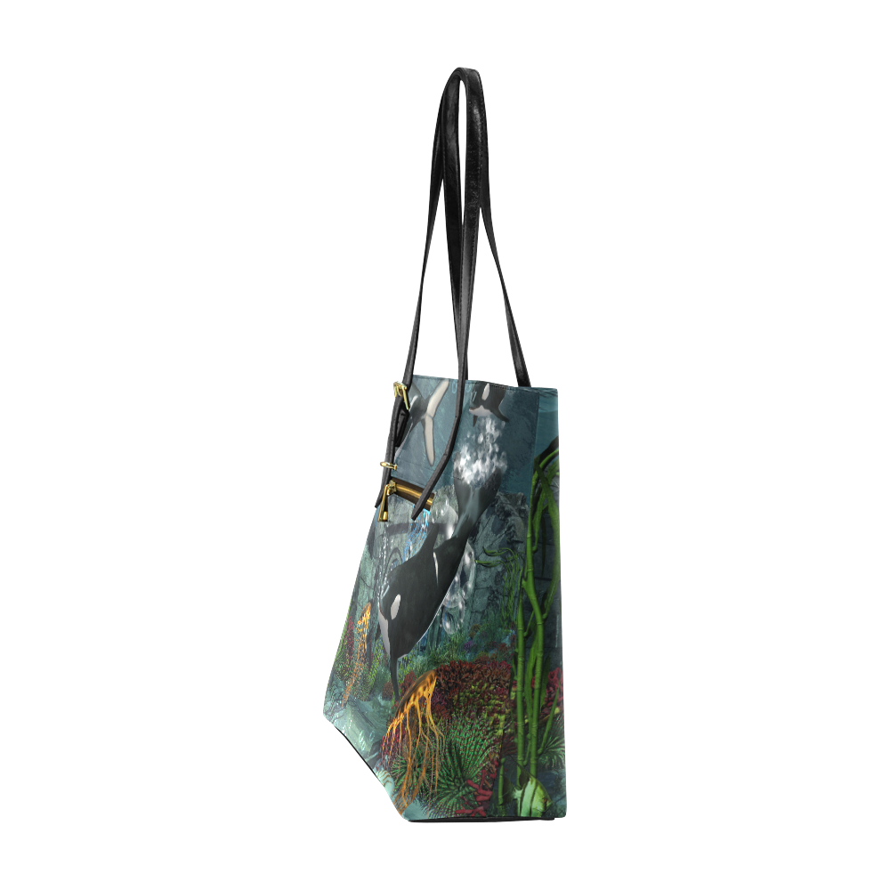 Amazing orcas Euramerican Tote Bag/Small (Model 1655)