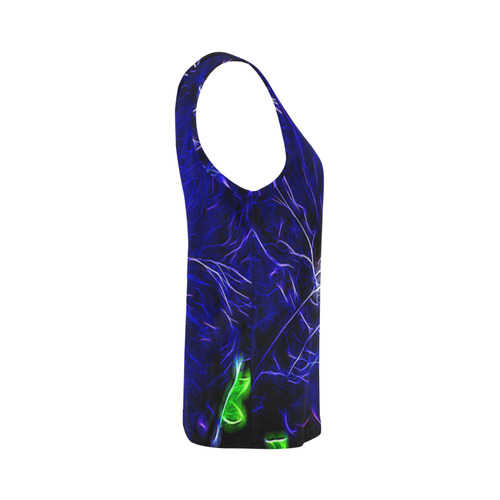 Blue Petunia Topaz All Over Print Tank Top for Women (Model T43)