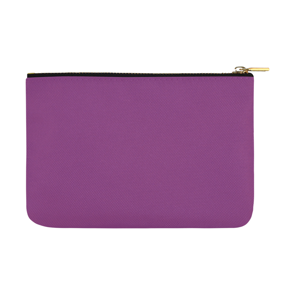 Designer Color Solid Plum Carry-All Pouch 12.5''x8.5''